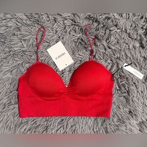 NWT Forever 21 Red Bralette With Removable Foam Cups Size S